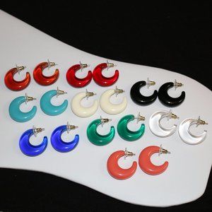 Set of 9 Acrylic Earrings